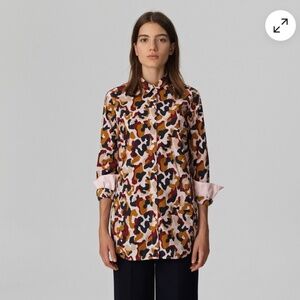 Malene Birger Likarah Longsleeve Multicolour Camouflage Cotton Shirt - Size 42